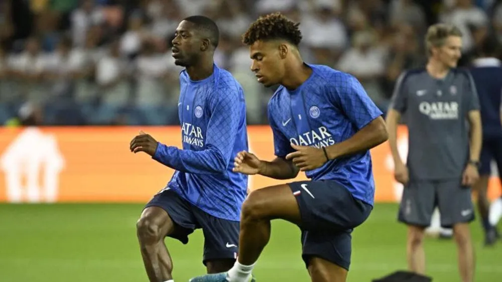 Ousmane Dembele và Desire Doue sẽ phải ngồi ngoài sân cỏ tối thiểu 1 tháng sắp tới. Ảnh: Getty Images