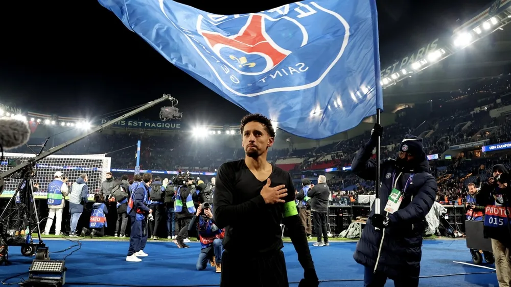 Marquinhos muốn giải nghệ tại PSG. Ảnh: beIN SPORTS