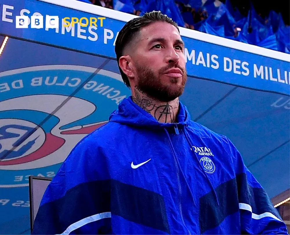 Sergio Ramos thời còn khoác áo PSG. Ảnh: BBC Sport