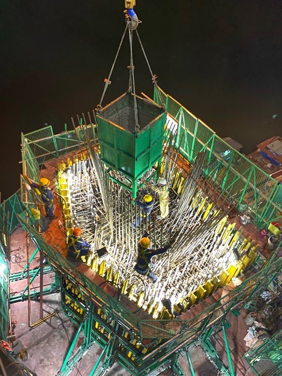 Non-stop construction on My Thuan 2 Bridge construction site ảnh 1