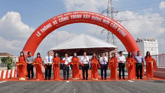 Bung Bridge connecting Binh Tan, Tan Phu opens to traffic ảnh 2