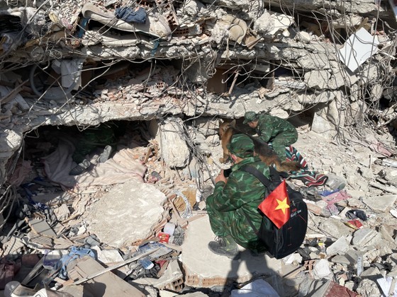Buildings are destroyed by the earthquake in Turkey. (Photo: The Ministry of National Defense)