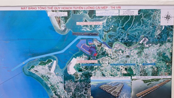 The planning of the Cai Mep-Thi Vai marine navigation channel. (Photo: SGGP)