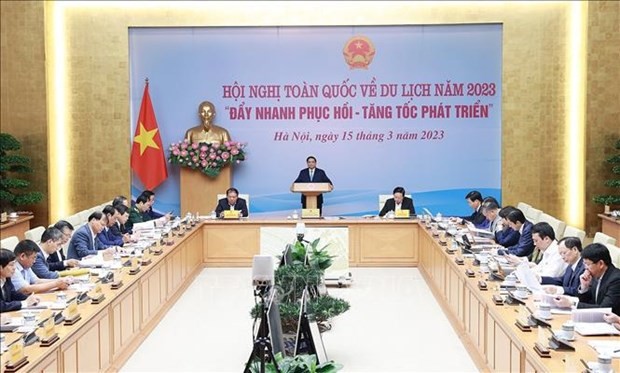 Prime Minister Pham Minh Chinh speaks at the conference. (Photo: VNA)