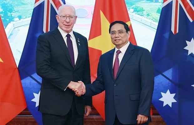 PM Pham Minh Chinh (R) and Australian Governor-General David Hurley. (Photo: VNA) PM Pham Minh Chinh (R) and Australian Governor-General David Hurley. (Photo: VNA)