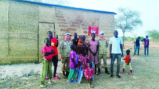 A charity house built by Vietnam's Engineer Unit No.1 for poor people in Abyei.