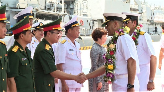 At the welcoming ceremony