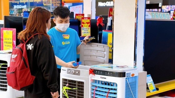 Customers browsing products at a Dien May Xanh store in Ho Chi Minh City.