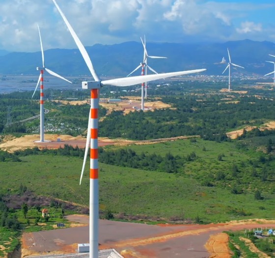 A wind power project in Binh Dinh Province