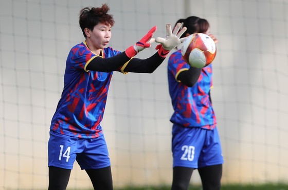 Goalkeeper Tran Thi Kim Thanh (14) (Photo: SGGP)