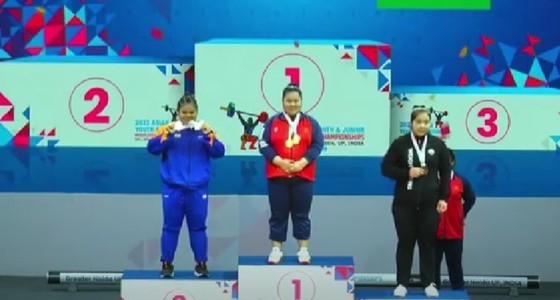 Weightlifter Tran Thi Hien has achieved a commendable performance in this tournament.