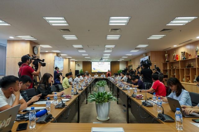 Organizers hold a press conference to announce the 17th VTV Cup Ferroli on August 19-26. — (Photo courtesy of Usports)