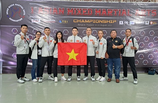Vietnam team at the Asian MMA Championship from August 18-20 (Photo of VMMAF)