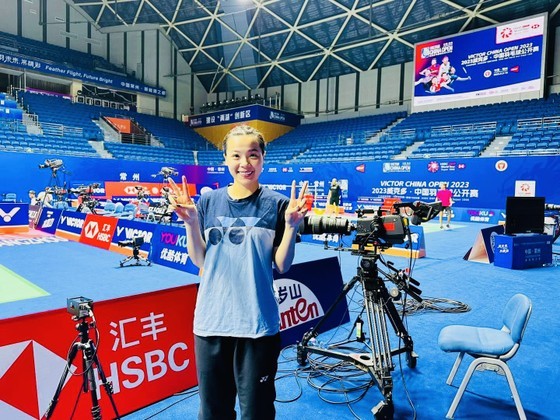 Badminton player Nguyen Thuy Linh is participating in the 2023 China Open. (Photo courtesy of Thuy Linh)