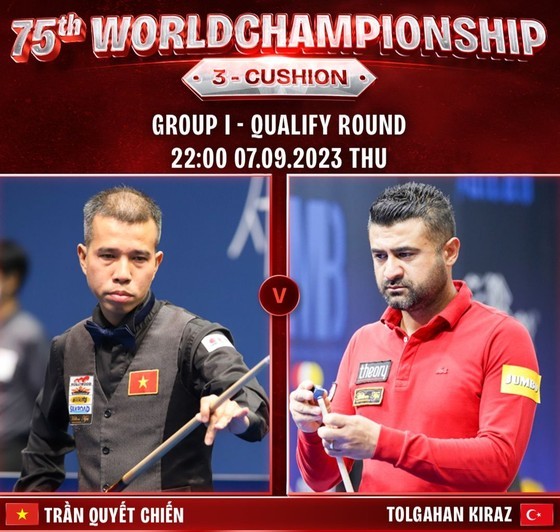 Vietnam's top billiards player showcases his prowess with a convincing 40-30 victory against Kiraz.