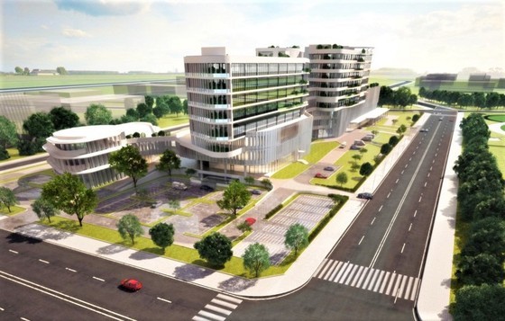 The model of the Ho Chi Minh City Hospital for Traumatology and Orthopedics (Facility 2) in Zone 6A, Hamlet 4, Binh Hung Commune, Binh Chanh District