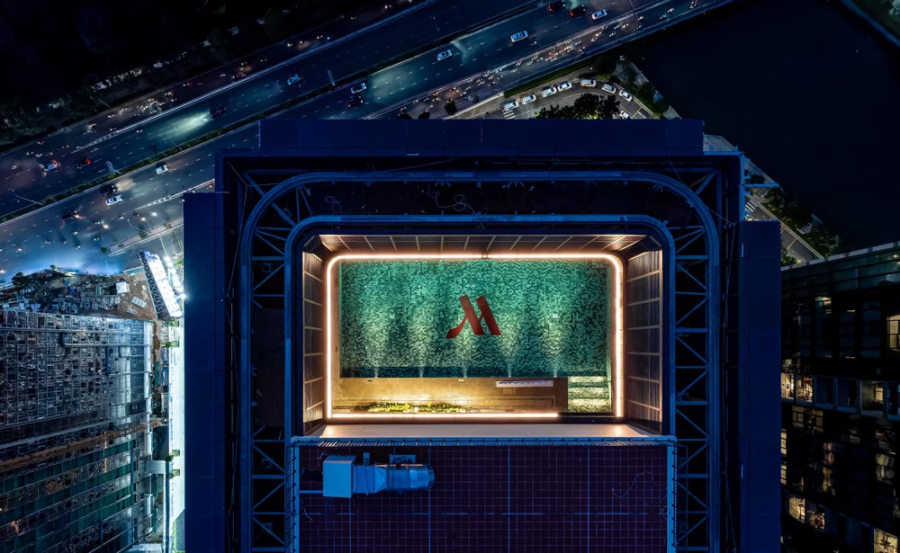 Lake Tower’s amenity spaces span three floors, with a shaded sky pool on Level 46 among other recreational facilities.