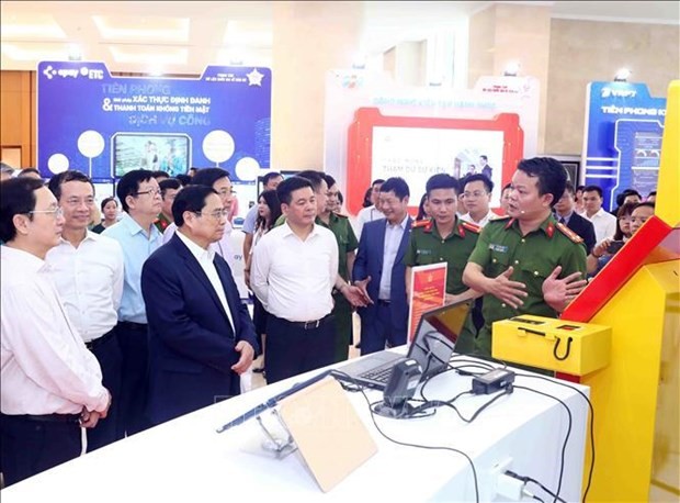 PM Pham Minh Chinh at an event on digital transformation (Photo: VNA)