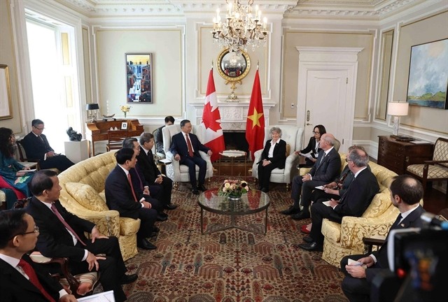 A view of the talks between General Secretary of the Communist Party of Vietnam Central Committee and State President To Lam and Governor General of Canada Louise Arbour (Photo: VNA/VNS)