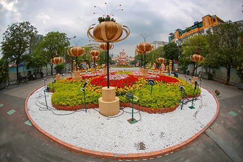 Đường hoa Nguyễn Huệ năm 2019 nhìn từ trên cao ảnh 10