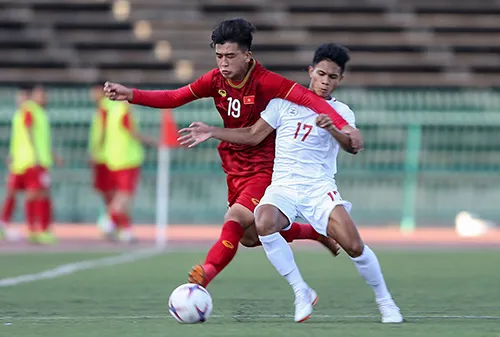 Khoảnh khắc chiến thắng của U22 Việt Nam trước U22 Philippines ở trận ra quân ảnh 2