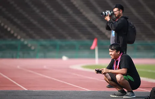 Phóng viên Indonesia do thám tuyển U22 Việt Nam tập trước trận bán kết ảnh 4