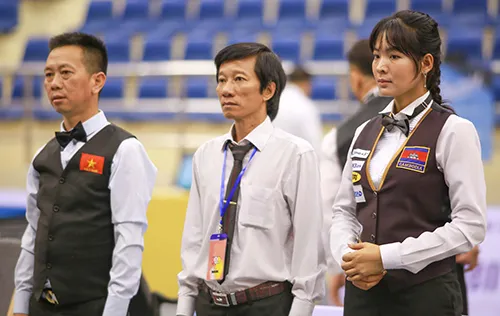 Cơ thủ xinh đẹp Srong Pheavy thể hiện tài năng ở giải Billiards carom châu Á 2019 ảnh 1