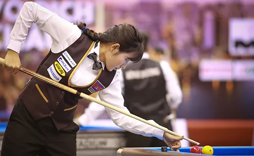 Cơ thủ xinh đẹp Srong Pheavy thể hiện tài năng ở giải Billiards carom châu Á 2019 ảnh 4