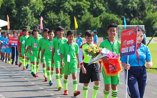 Quang cảnh lễ khai mạc giải thiếu niên nhi đồng - Cúp truyền hình BRT 2019. Ảnh: Dũng Phương