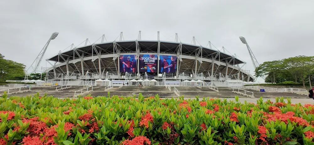 Sân vận động Thammasat nơi tổ chức trận Thái Lan - Việt Nam vào ngày 5-9. Ảnh: Dũng Phương