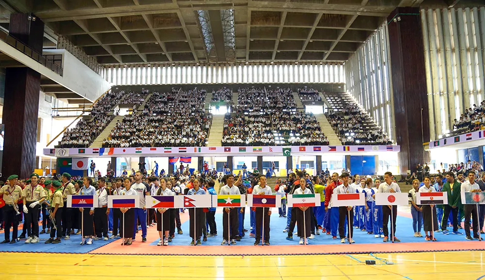 Khai mạc ngày hội võ Việt trên đất Campuchia. Ảnh: Nhật Anh