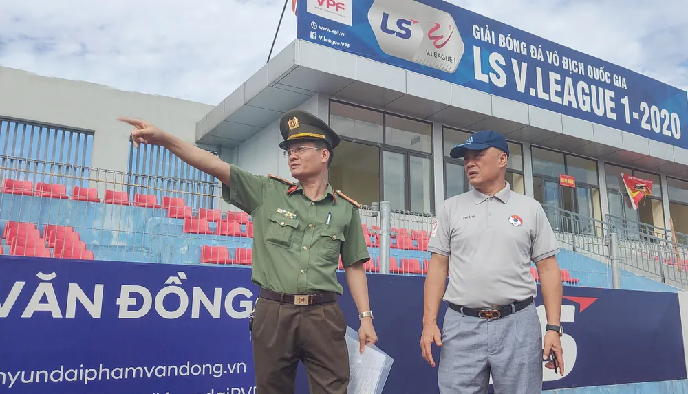  Trước trận Hồng Lĩnh Hà Tĩnh - Đà Nẵng: An ninh được thắt chặt ảnh 1