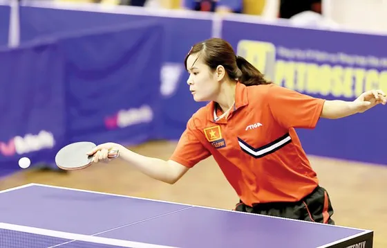 Tay vợt Nguyễn Thị Nga. Ảnh: Dũng Phương