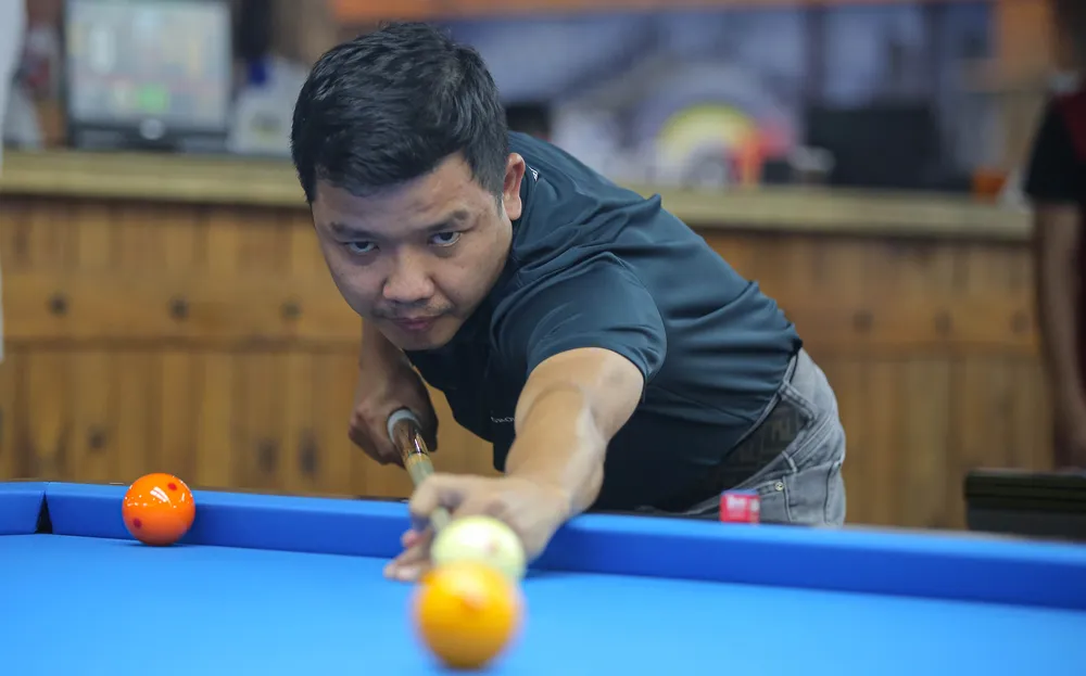 Cơ thủ Nguyễn Đức Anh Chiến trong ngày đầu thi đấu. Ảnh: Quỳnh Mai 