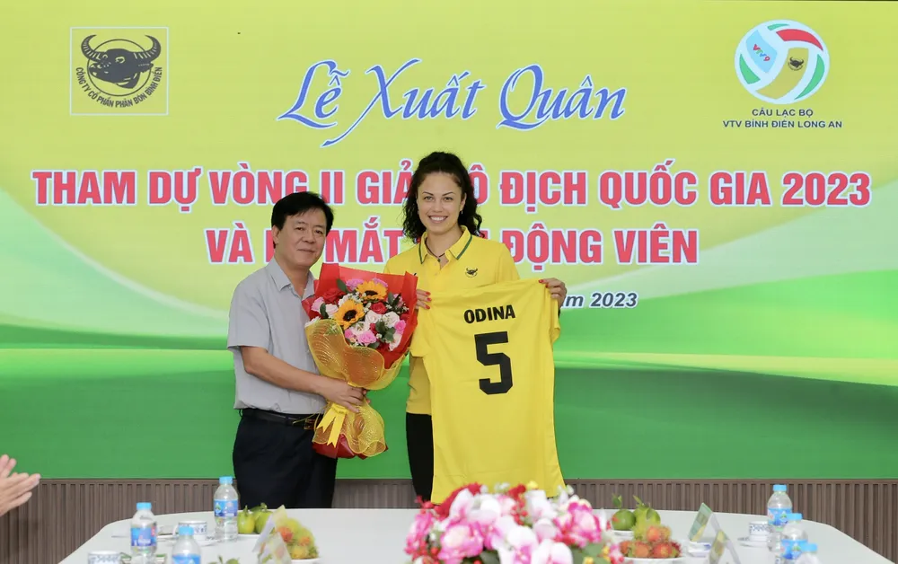 CLB bóng chuyền nữ VTV Bình Điền Long An có ngoại binh “khủng” cho mùa bóng giải 2023. Ảnh: Quỳnh Mai 