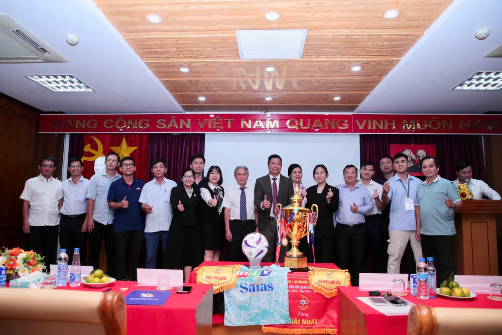 Giải bóng đá các cơ quan báo chí toàn quốc - Press Cup 2025 khu vực phía Nam, có 8 đội bóng tham dự. Ảnh: Quỳnh Mai