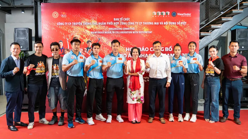 Ra mắt Music Video “Thanh Âm chiến thắng” để chúc mừng đoàn Thể Thao Việt Nam tại SEA Games 33. Ảnh: Quỳnh Mai