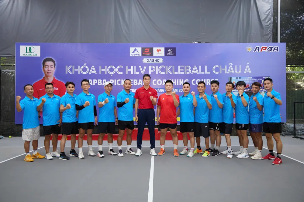Khóa HLV Pickleball Châu Á (APBA) Class 417 hoàn thành tốt đẹp với nhiều phương pháp giảng dạy mới. Ảnh: Quỳnh Mai