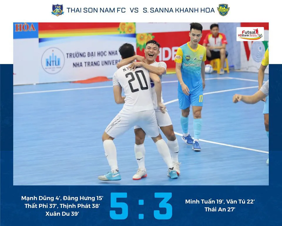 Thái Sơn Nam có chiến thắng kịch tính trước Sanna Khánh Hòa.