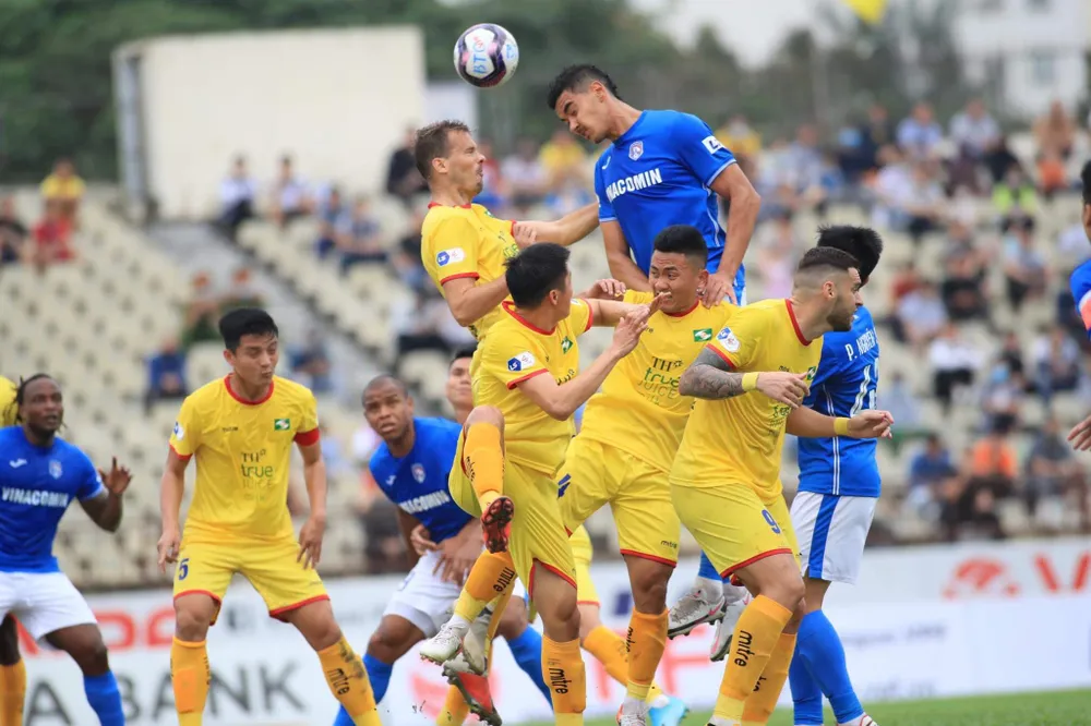 SLNA thắng trận đầu tiên tại LS V-League 2021 ảnh 1