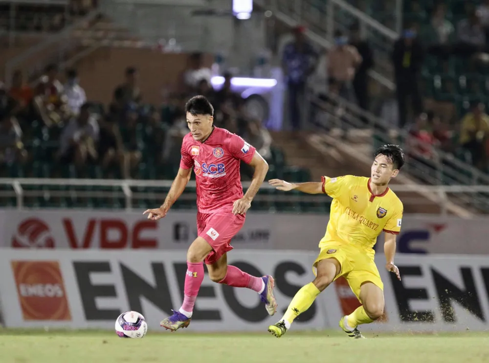 Đỗ Merlo ghi cả 3 bàn thắng cho Sài Gòn FC từ đầu giải đến nay. Ảnh: ANH KHOA