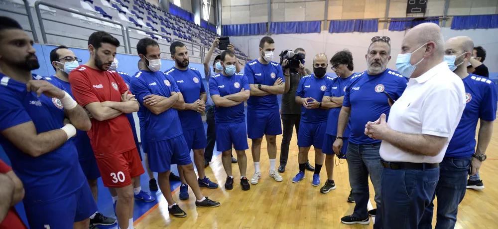 Lãnh đạo LĐBĐ Lebanon trong 1 lần đến thăm đội nhà