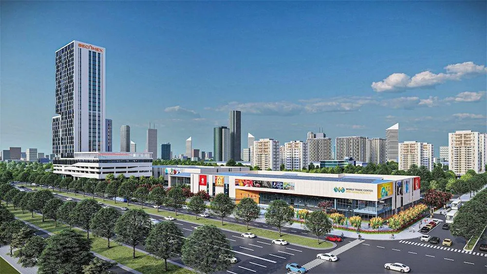 Phối cảnh thiết kế Trung tâm Thương mại Thế giới Thành phố Mới Bình Dương