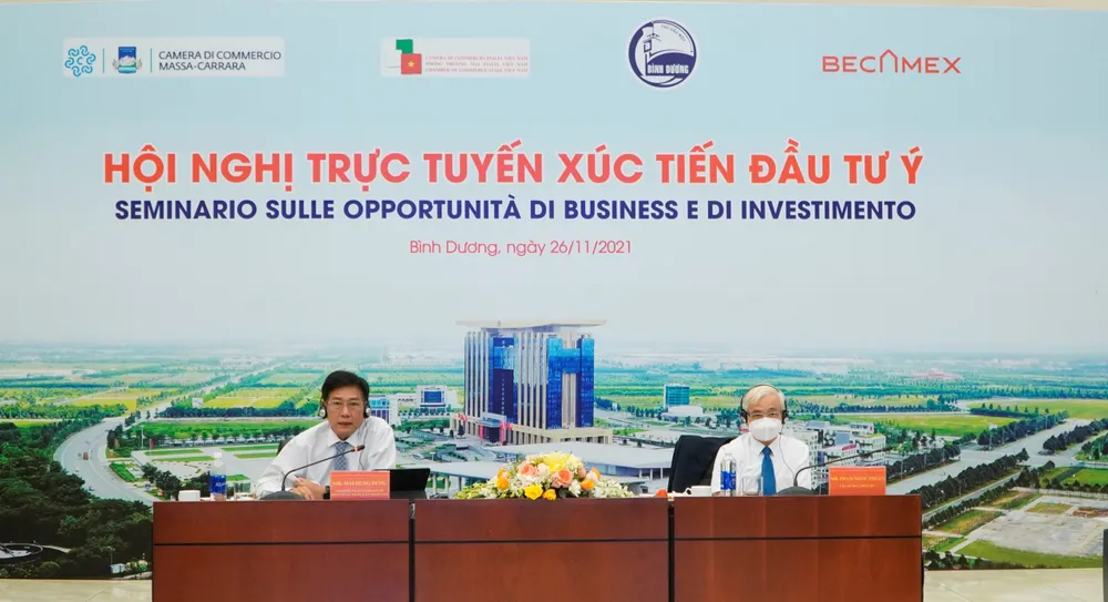 Tỉnh Bình Dương và Becamex tổ chức Hội nghị trực tuyến đầu tư Ý ảnh 1