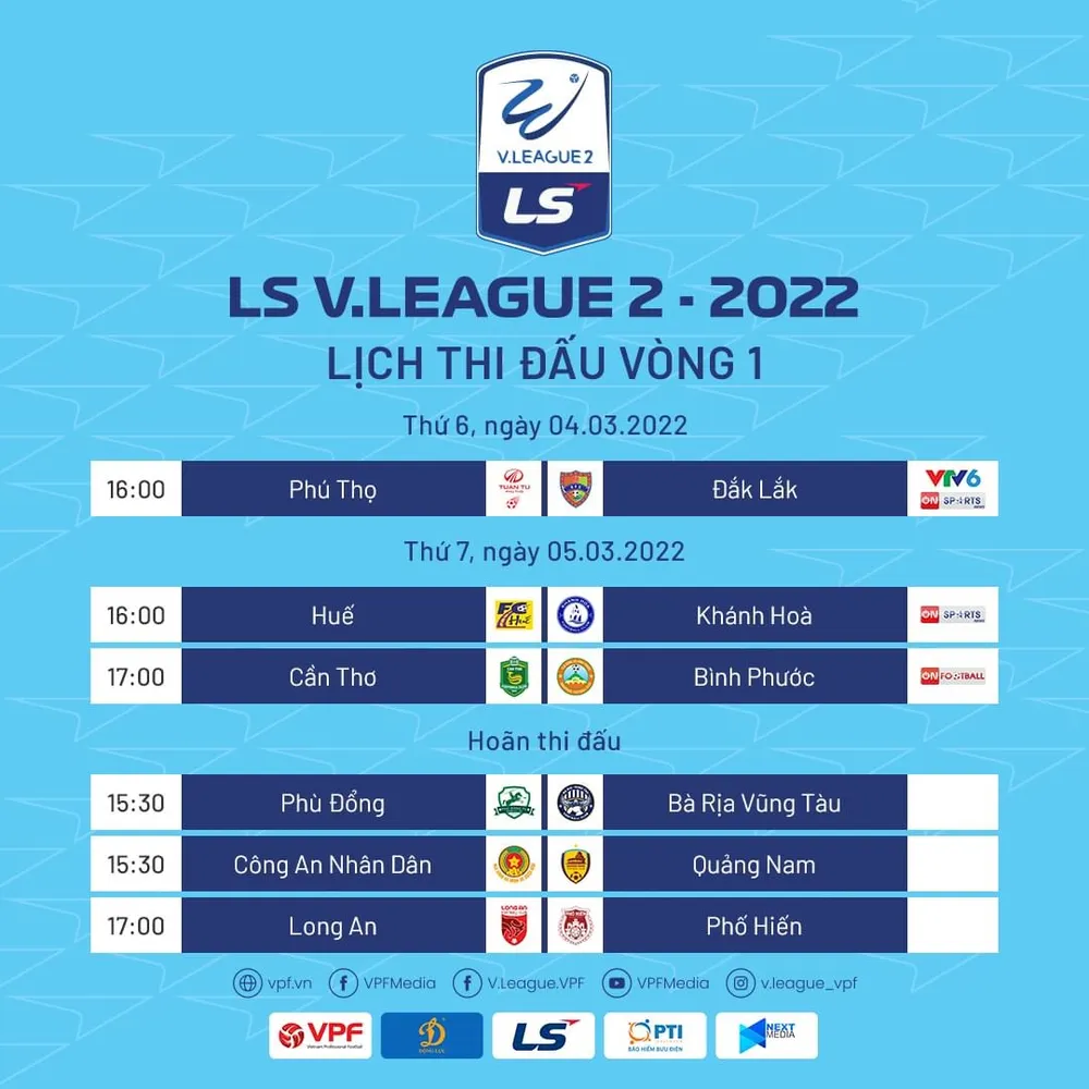 Giải hạng Nhất Quốc gia LS 2022 khởi tranh chỉ với 3 trận ảnh 1