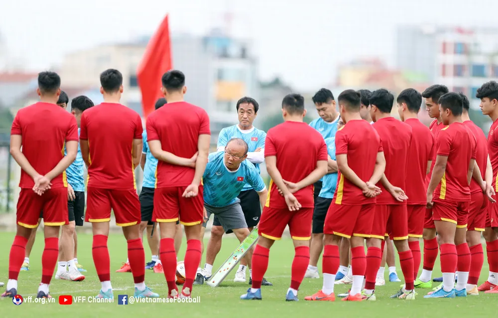 Đội U23 Việt Nam trên sân tập ngày 14-5