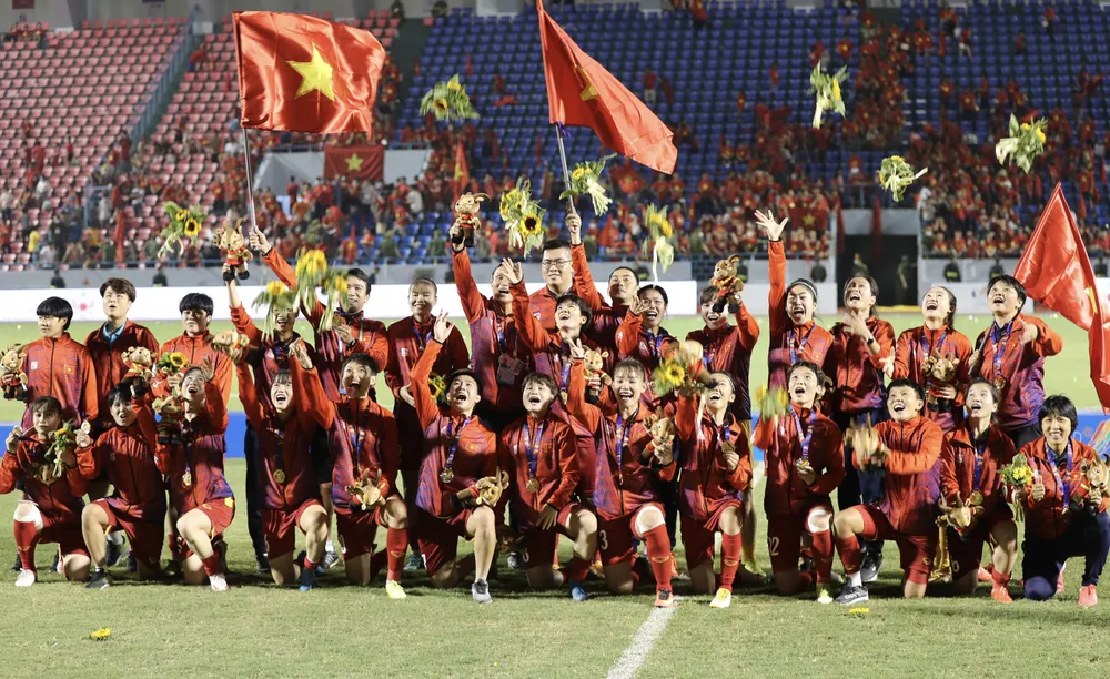 Đội tuyển nữ Việt Nam lần thứ 7 vô địch SEA Games. Ảnh: DŨNG PHƯƠNG