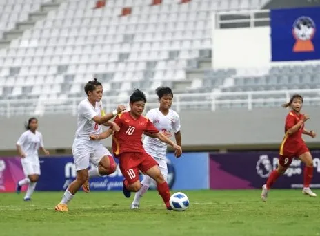 Thắng đậm Myanmar, đội nữ U18 Việt Nam vào chung kết giải Đông Nam Á ảnh 1