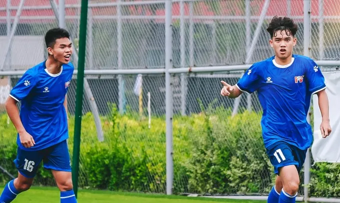 Tham dự giải này là cơ hội quý giá cho các cầu thủ trẻ PVF cọ xát, trong ảnh là trận thắng 4-0 trước Học viện Aspire