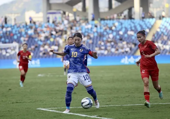 Cuộc so tài giữa đội tuyển nữ Việt Nam và Nhật Bản tại ASIAD 19 vừa qua